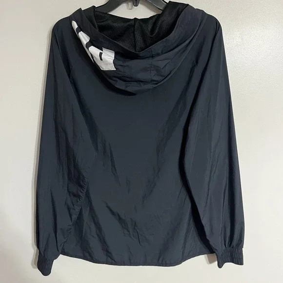 Victoria Secret PINK Jacket Wind Breaker X Blue & White Hooded Zip Up XS/S - Picture 13 of 13